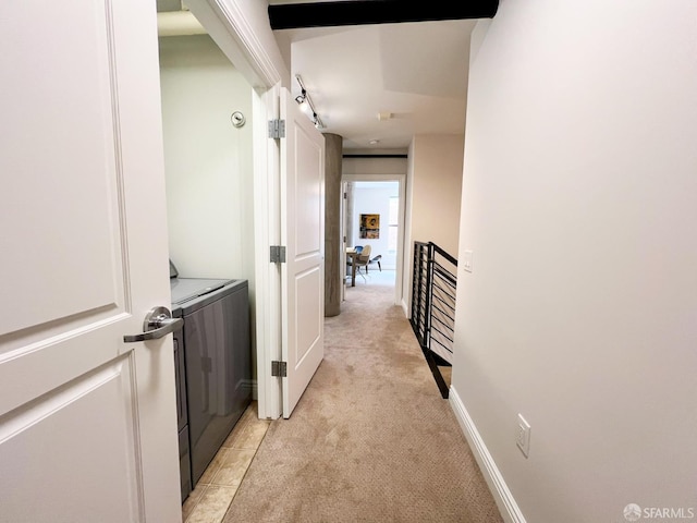 1 Bluxome St Unit 317, San Francisco, CA 94107 - hall featuring separate washer and dryer and light colored carpet