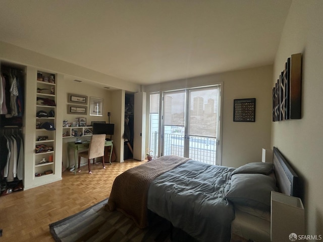 bedroom with access to exterior