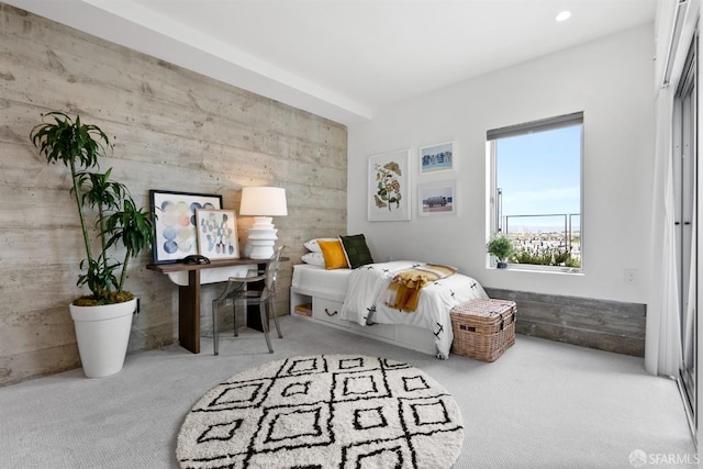 view of carpeted bedroom