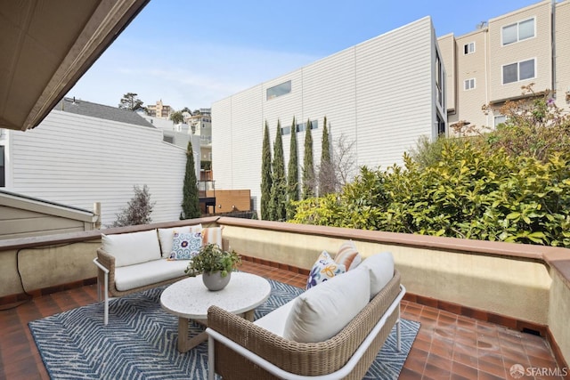 view of patio / terrace with an outdoor hangout area