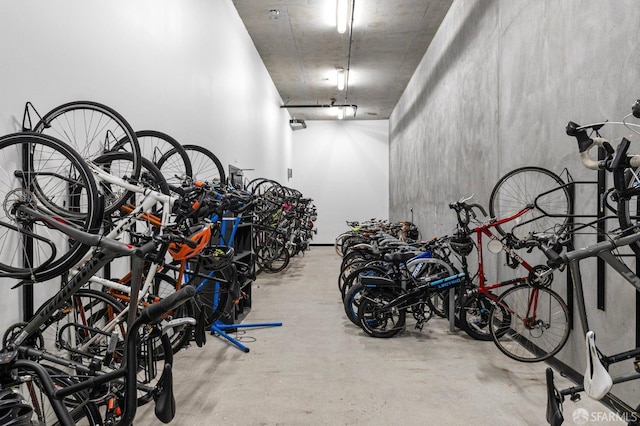 garage featuring bike storage