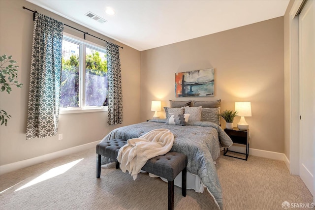 view of carpeted bedroom