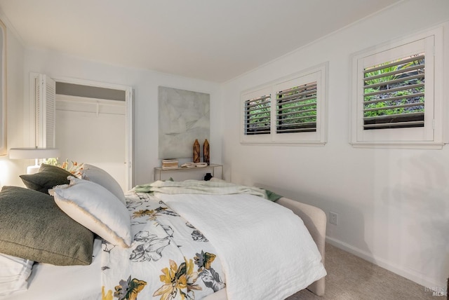 view of carpeted bedroom