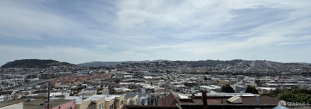 view of city featuring a mountain view