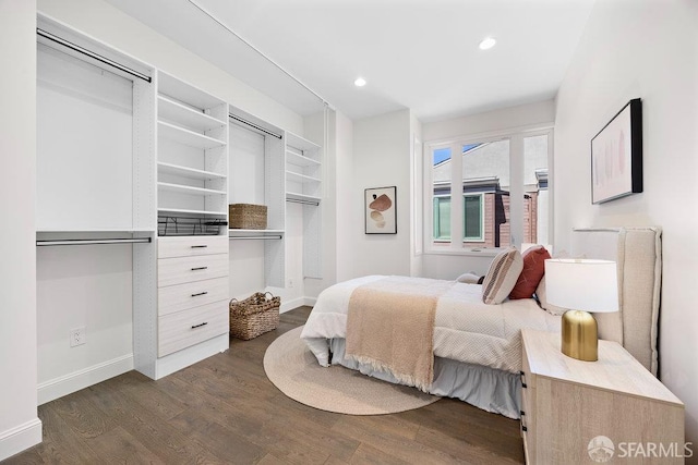 16 Barneson Ave, San Mateo, CA 94402 - bedroom featuring dark wood finished floors, baseboards, and recessed lighting