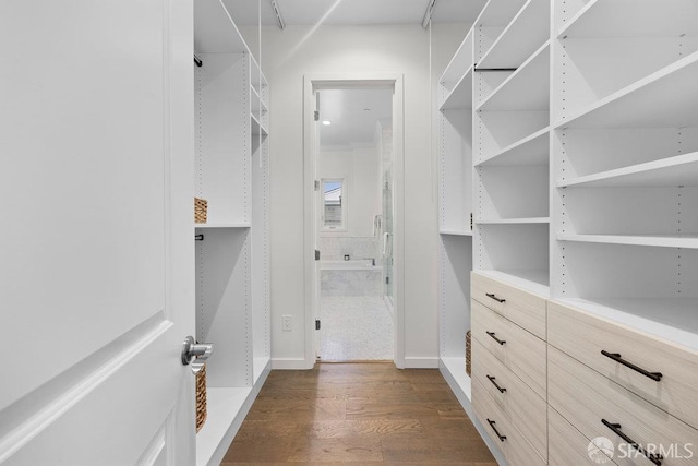 16 Barneson Ave, San Mateo, CA 94402 - walk in closet with dark wood-style floors