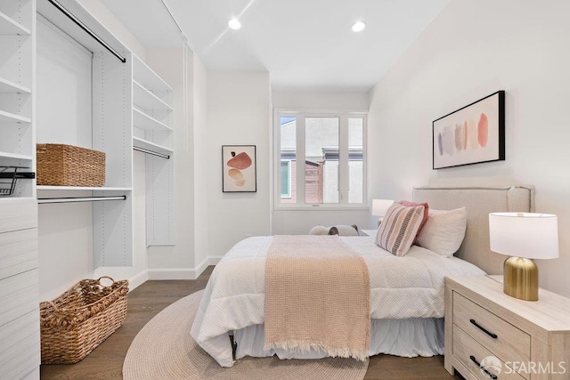 16 Barneson Ave, San Mateo, CA 94402 - bedroom featuring dark wood finished floors, baseboards, and recessed lighting