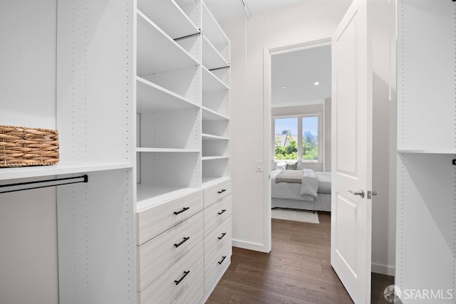 16 Barneson Ave, San Mateo, CA 94402 - walk in closet featuring dark wood-style floors