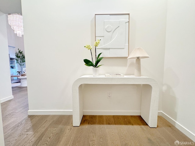 16 Barneson Ave, San Mateo, CA 94402 - detailed view of wood finished floors, a chandelier, and baseboards