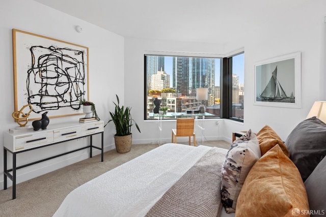 view of carpeted bedroom