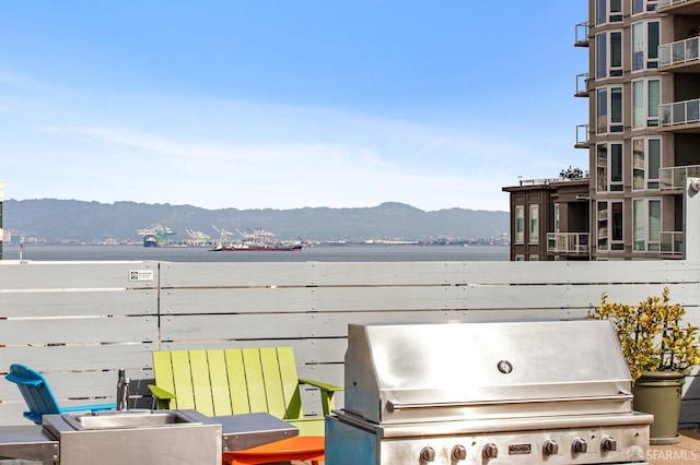 view of patio / terrace with a grill