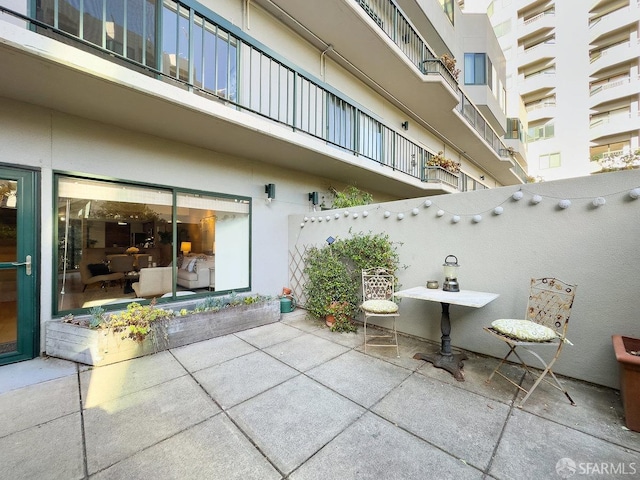 view of patio / terrace featuring a balcony