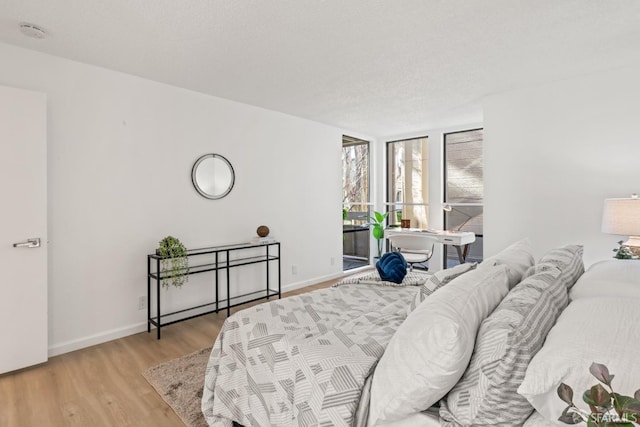 bedroom featuring light hardwood / wood-style flooring