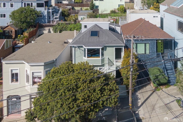 aerial view featuring a residential view