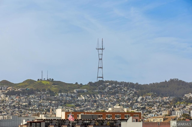 view of city featuring a mountain view