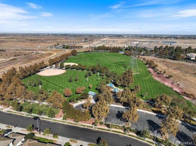 bird's eye view with a rural view