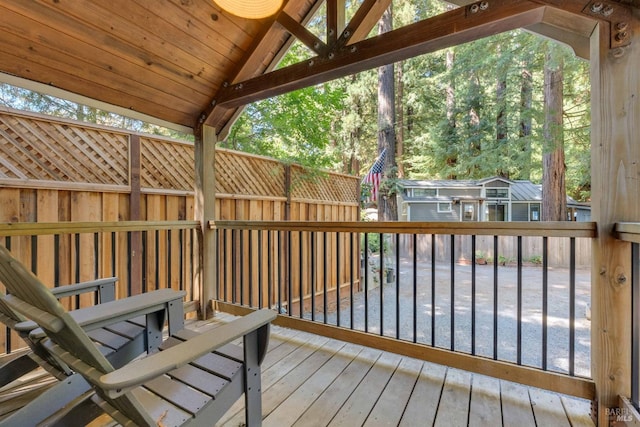 view of wooden deck