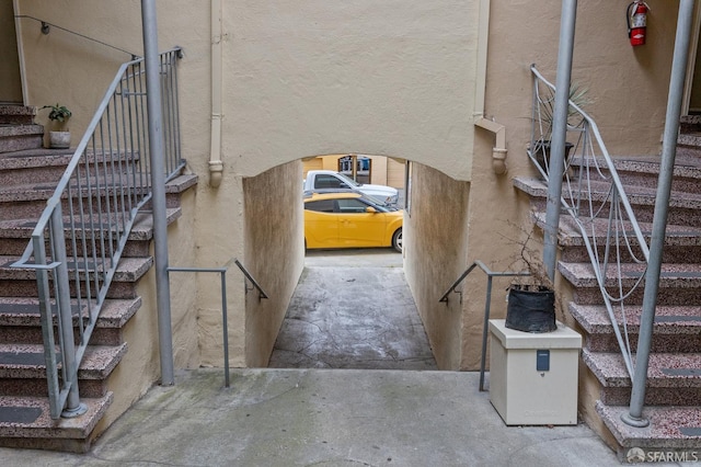 interior space with concrete flooring