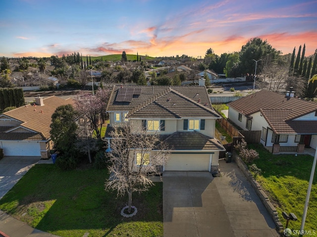 drone / aerial view featuring a residential view