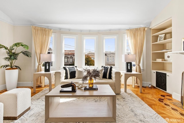 sitting room with baseboards