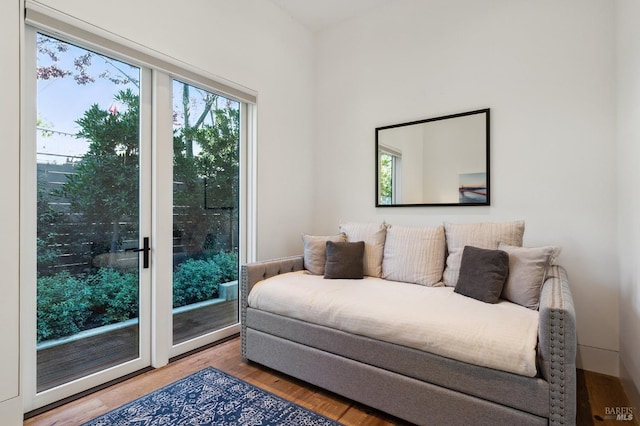 interior space with wood finished floors