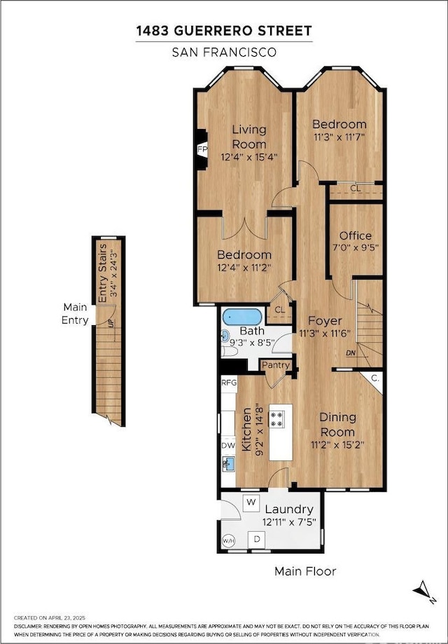 1483 Guerrero St, San Francisco, CA 94110 - view of room layout
