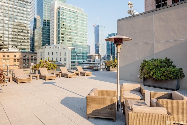 view of patio / terrace with an outdoor living space