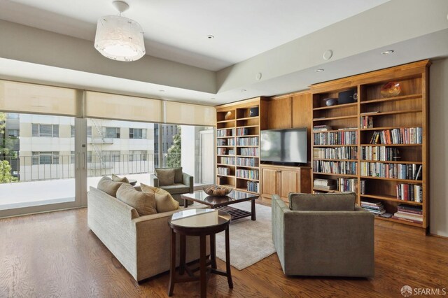 1333 Jones St Unit 508, San Francisco, CA 94109 - living area with dark wood finished floors