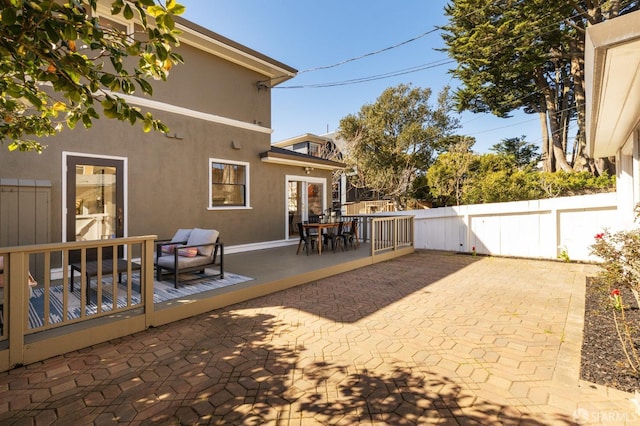 view of patio with fence