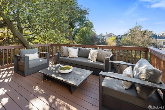 deck with outdoor lounge area