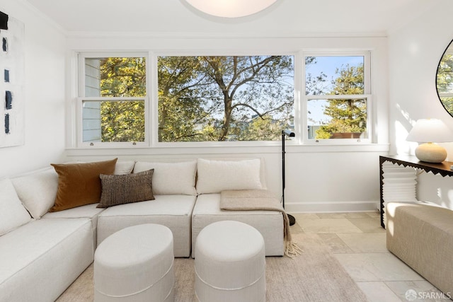 sunroom featuring a wealth of natural light