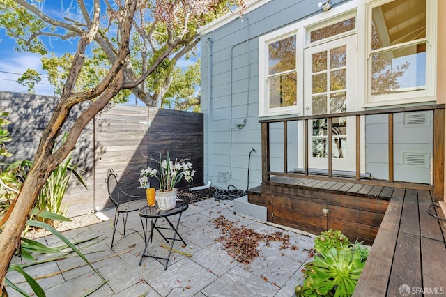 view of patio / terrace with fence