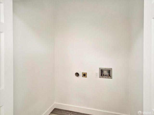 2790 19th Ave Unit 21, San Francisco, CA 94132 - laundry room with electric dryer hookup, hookup for a washing machine, and wood finished floors