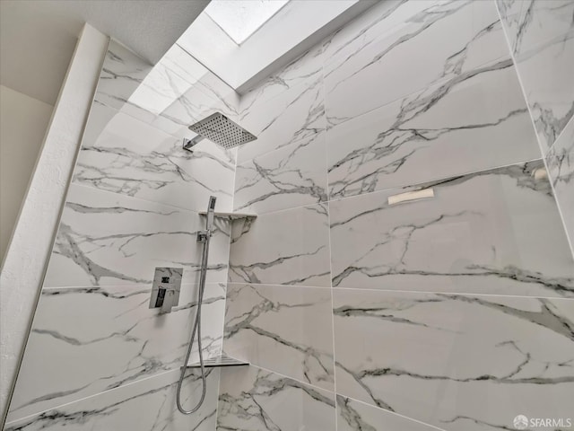 2790 19th Ave Unit 21, San Francisco, CA 94132 - detailed view of a marble finish shower and a skylight