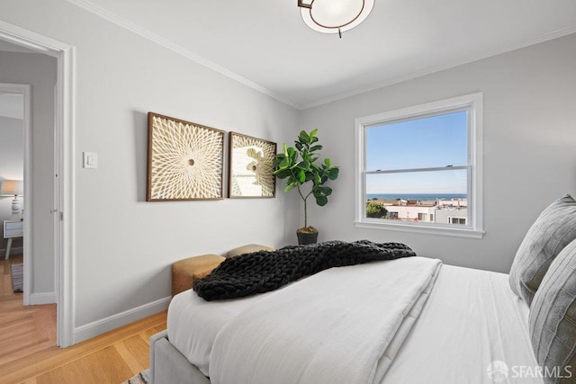 bedroom featuring wood-type flooring