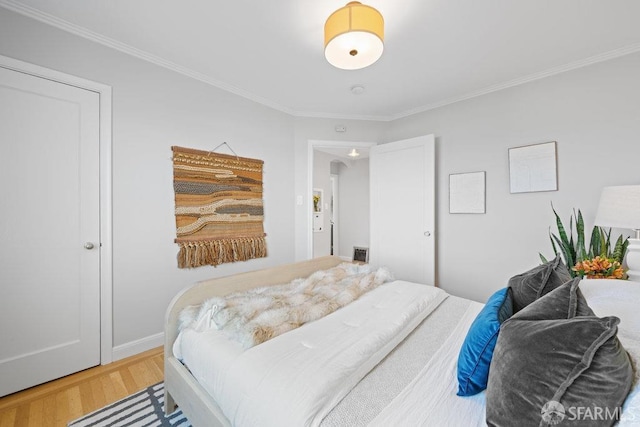 bedroom featuring wood-type flooring