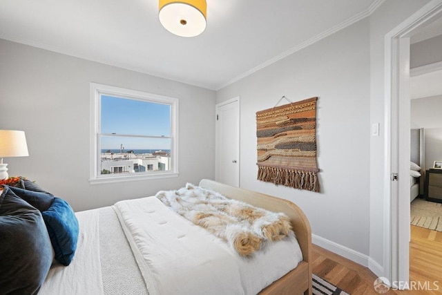 bedroom featuring hardwood / wood-style floors