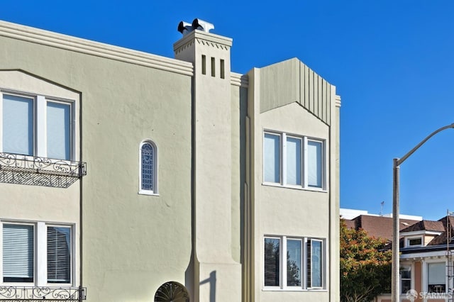 view of home's exterior featuring stucco siding