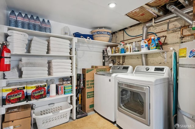 50 Perine Pl, San Francisco, CA 94115 - laundry room with strapped water heater and independent washer and dryer