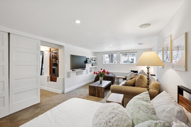 50 Perine Pl, San Francisco, CA 94115 - carpeted living room with baseboards and recessed lighting