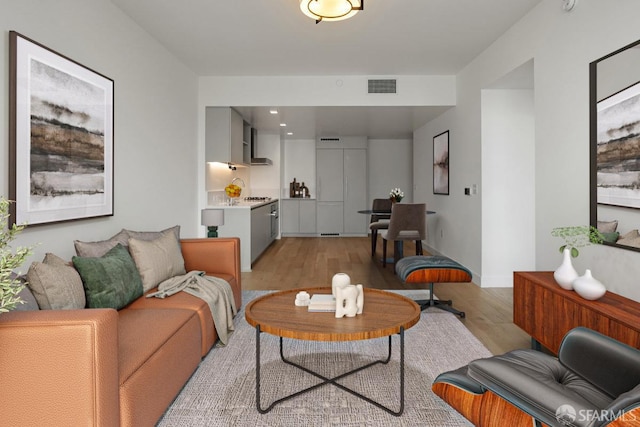 1545 Pine St Unit 802, San Francisco, CA 94109 - living room with light wood finished floors and baseboards
