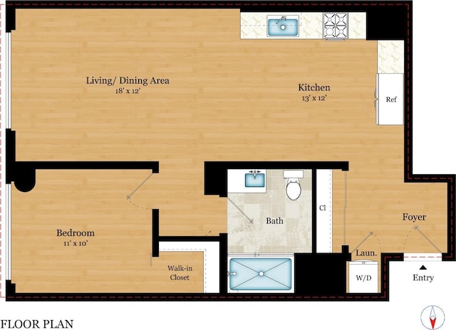 1545 Pine St Unit 802, San Francisco, CA 94109 - view of room layout