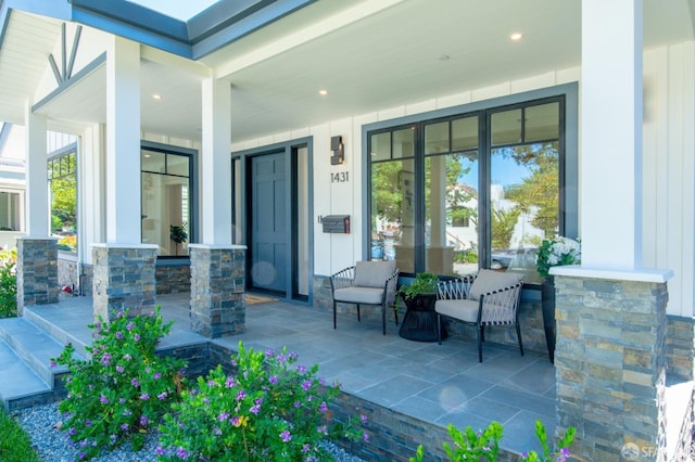 view of patio / terrace featuring a porch