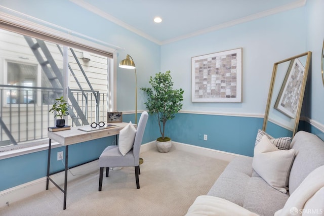 4471 Mission St Unit 2, San Francisco, CA 94112 - office with carpet, ornamental molding, and baseboards