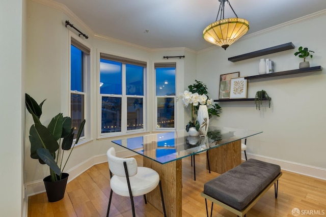 4471 Mission St Unit 2, San Francisco, CA 94112 - dining space with wood finished floors, baseboards, and ornamental molding