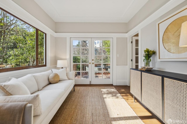 sunroom with french doors