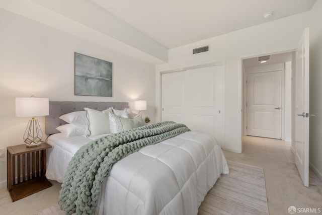 1488 El Camino Real Unit 212, South San Francisco, CA 94080 - bedroom with light carpet and a closet