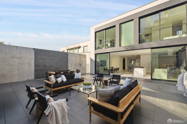 view of patio featuring outdoor lounge area