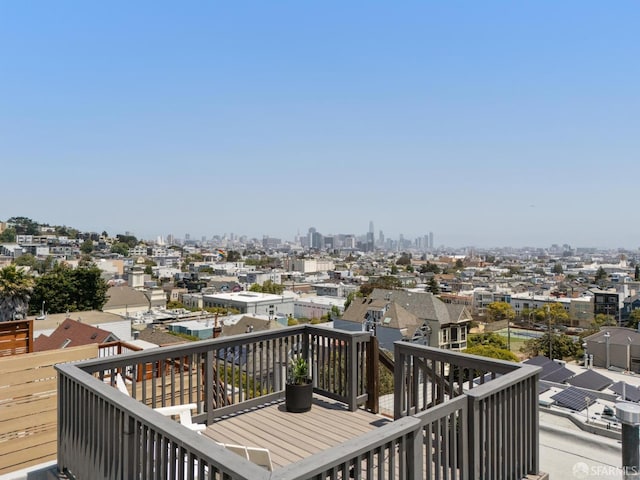 207 Eureka St, San Francisco, CA 94114 - wooden deck featuring a skyline view
