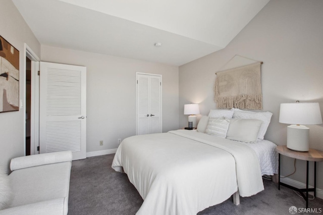 360 Guerrero St Unit 408, San Francisco, CA 94103 - bedroom with a closet, baseboards, and dark carpet
